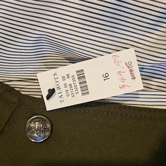 New TALBOTS JACKET...size 16.....army green. - Picture 9 of 9